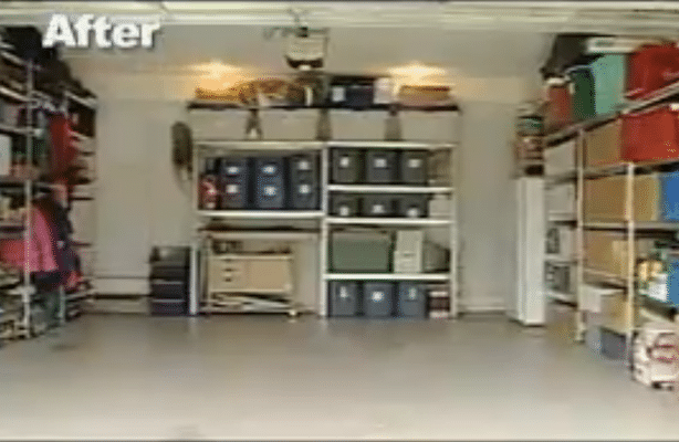 out of chaos transforms garage to pristine storage area