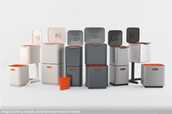 Totem disposal system by Joseph Joseph to better organize your recycling and waste