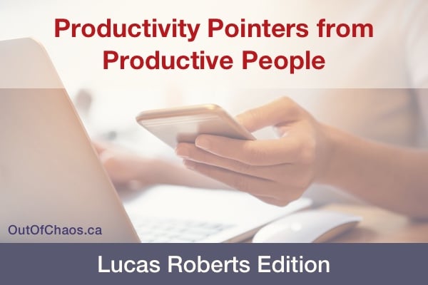 productive person working on laptop computer and smart phone - Lucas Roberts edition