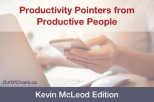 productive person working on laptop computer and smart phone - Kevin McLeod edition