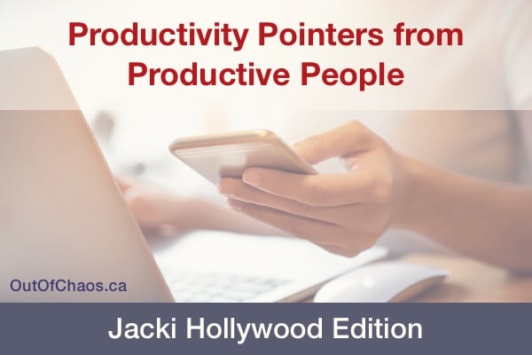 productive person working on laptop computer and smart phone - Jacki Hollywood edition
