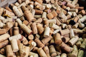 large collection of wine corks