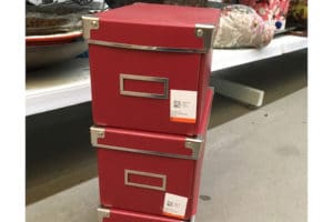 organizing budget boxes
