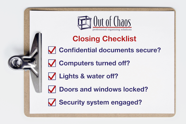 checklist for closing shop - power of the checklist