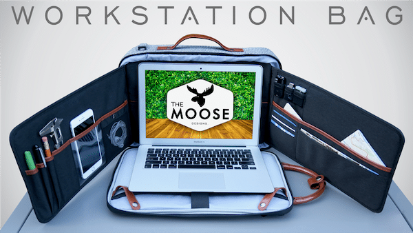 moose designs portable office backpack
