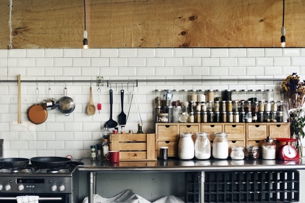 country kitchen that needs space-saving kitchen tools