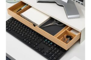 monitor stand with built-in drawer