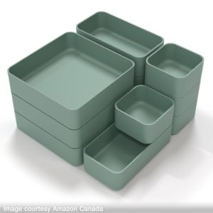 stackable drawer organizer inserts to cure junk drawer syndrome